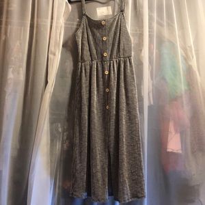 Black and white striped summer dress